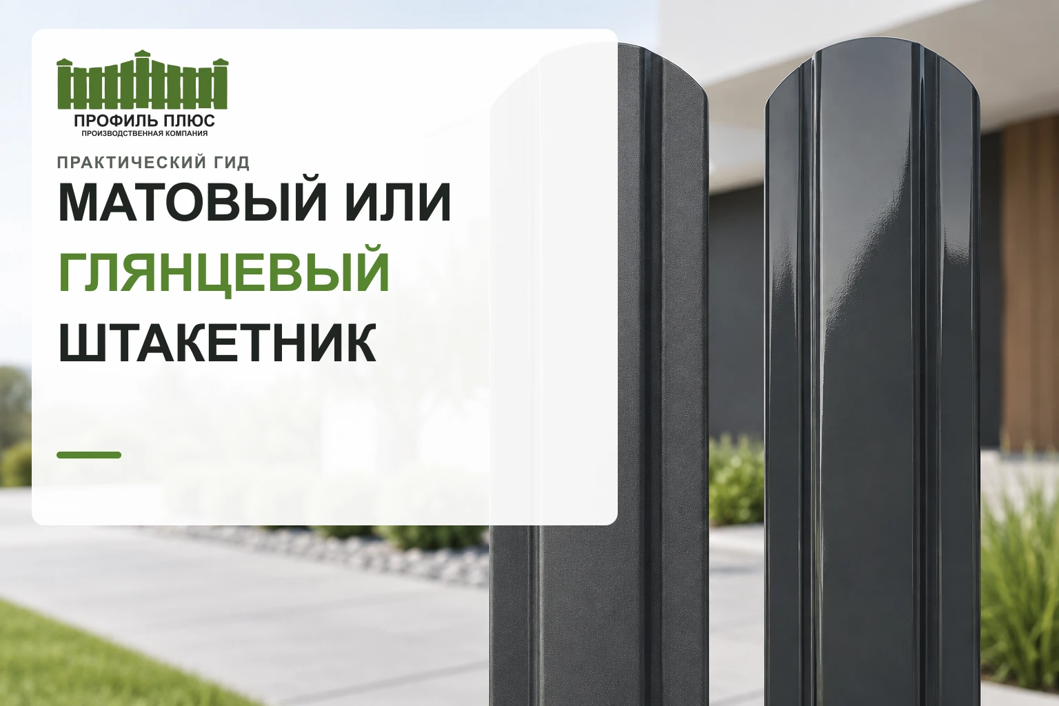 Матовый или глянцевый евроштакетник: как выбрать покрытие
